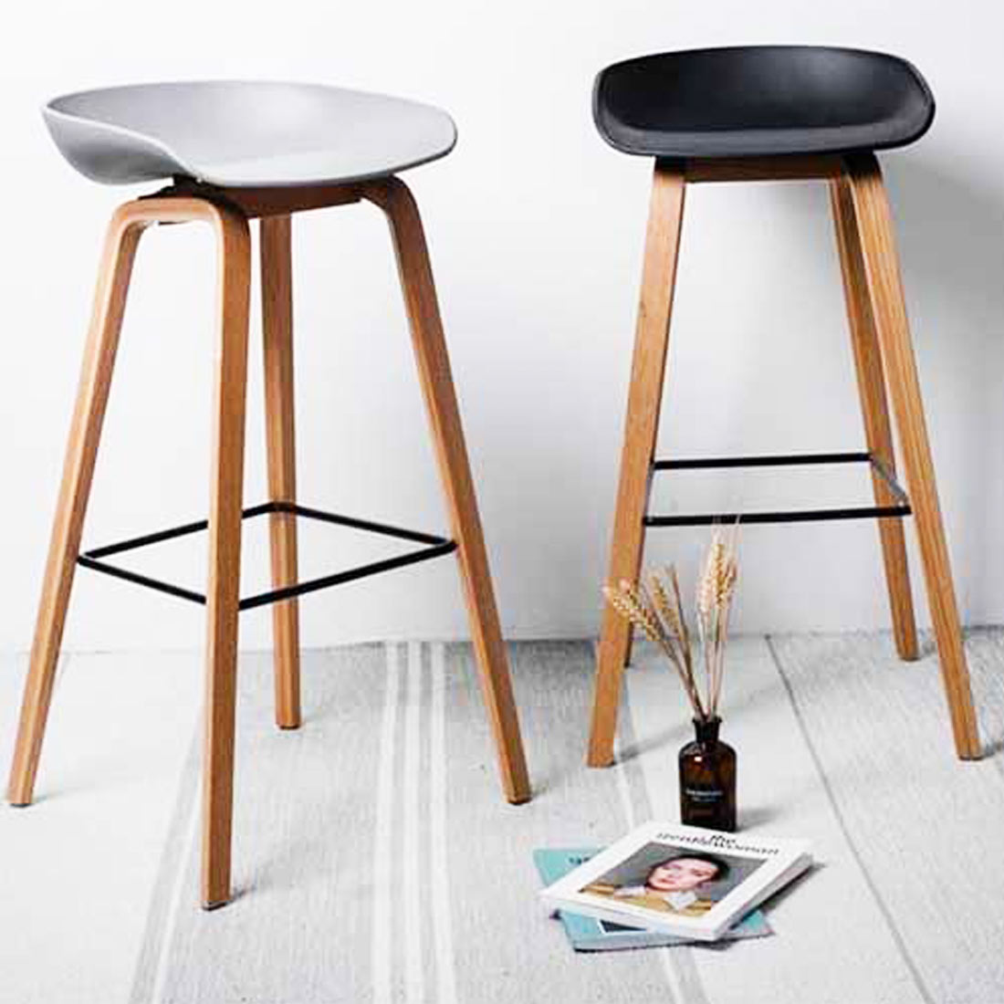 tokyo wooden bar stool